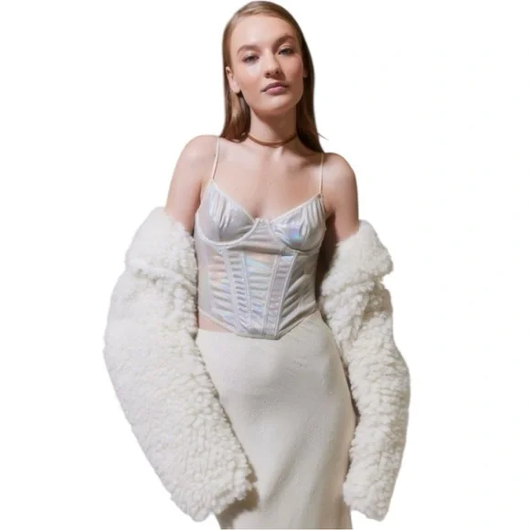 Urban Outfitters Out From Under Iridescent Corset Top - Picture 3 of 12